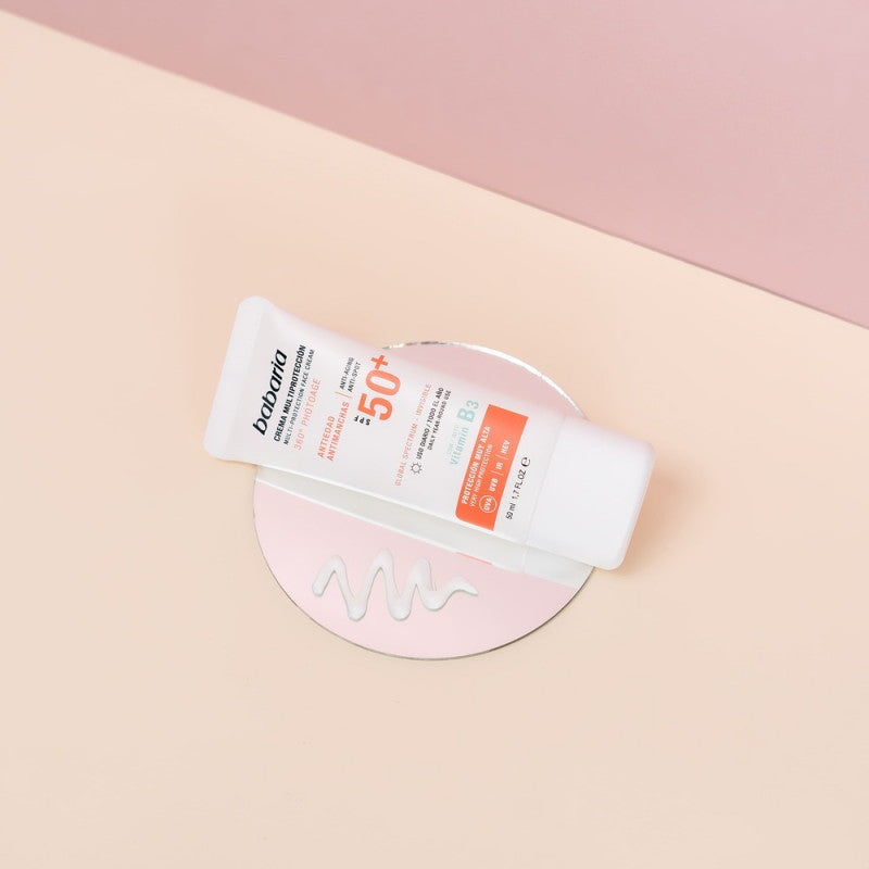 BABARIA Écran Solaire Peau Nature SPF50 crème solaire naturelle très haute protection SPF 50 ingrédients naturels extraits végétaux - novaparapharmacie