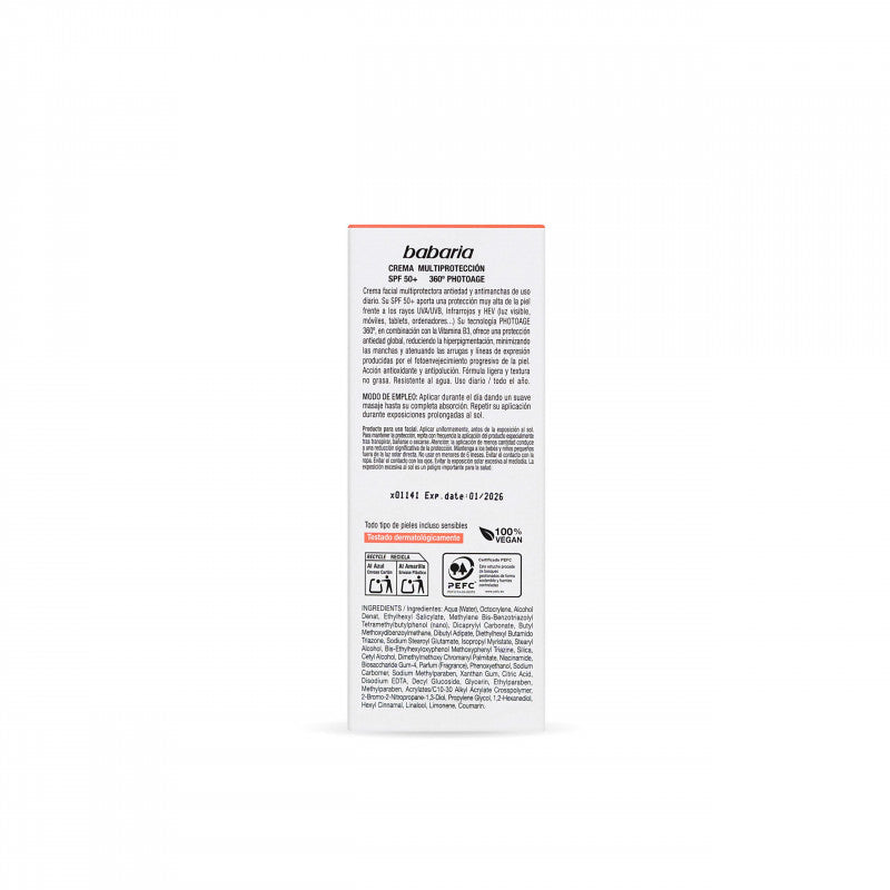Peau Nature BABARIA Écran Solaire SPF50 crème solaire naturelle très haute protection SPF 50 formule naturelle peau nature - novaparapharmacie