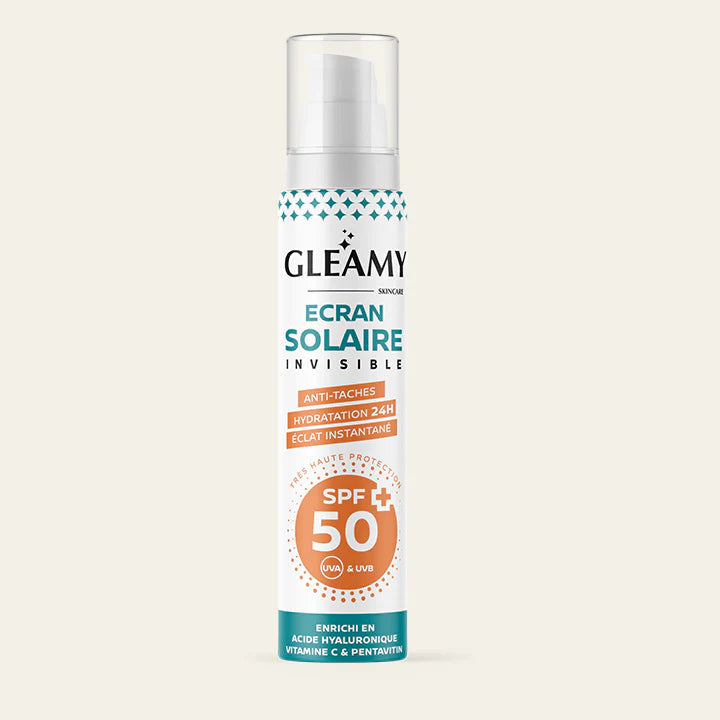 GLEAMY Écran Solaire Invisible SPF50+ 50ml protection UVA UVB large spectre finition transparente - novaparapharmacie