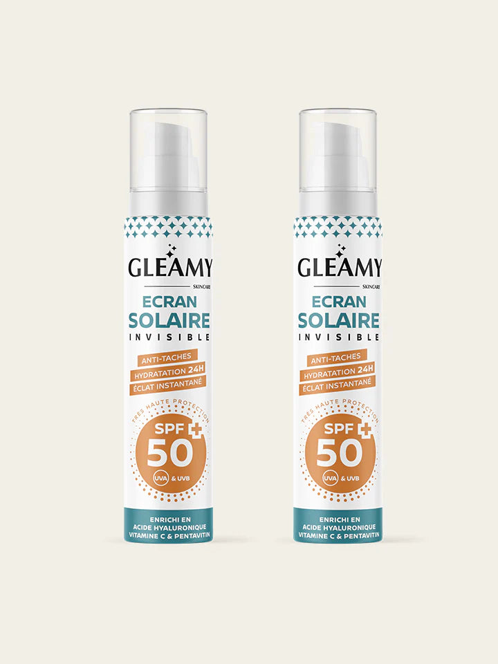 GLEAMY Écran Solaire Invisible pack écran solaire SPF50+ quotidien été - novaparapharmacie