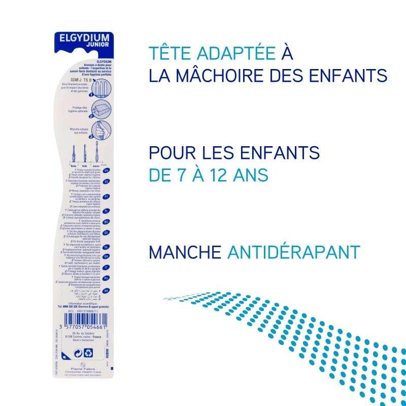 ELGYDIUM Junior Brosse à Dents Enfant 7-12 ans - Nova Parapharmacie