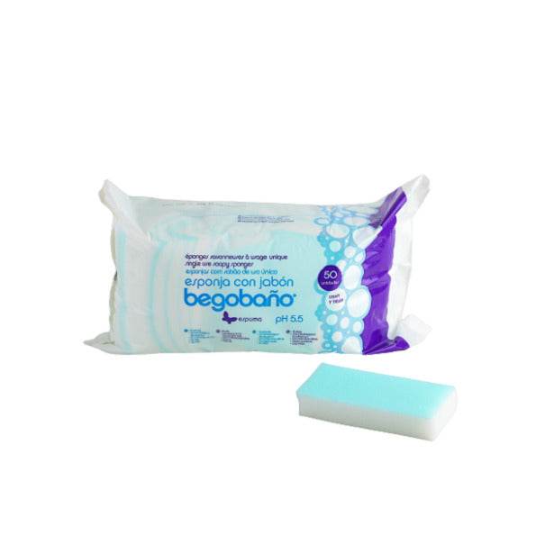 Begobano Éponge Savonneuse 7.5*12 cm 50 unités - Nova Parapharmacie