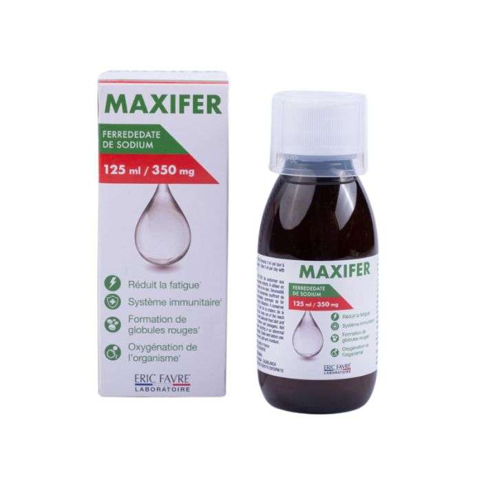  Eric Favre Maxifer 125ml complément alimentaire fer vitamine C anti-fatigue énergie forme liquide hautement assimilable - novaparapharmacie