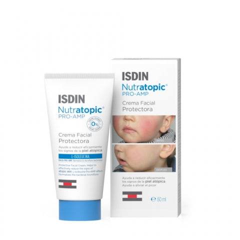 ISDIN Nutratopic Pro-AMP Crème Visage 50ml - Soin Visage Peau Atopique Sensible - Nova Parapharmacie