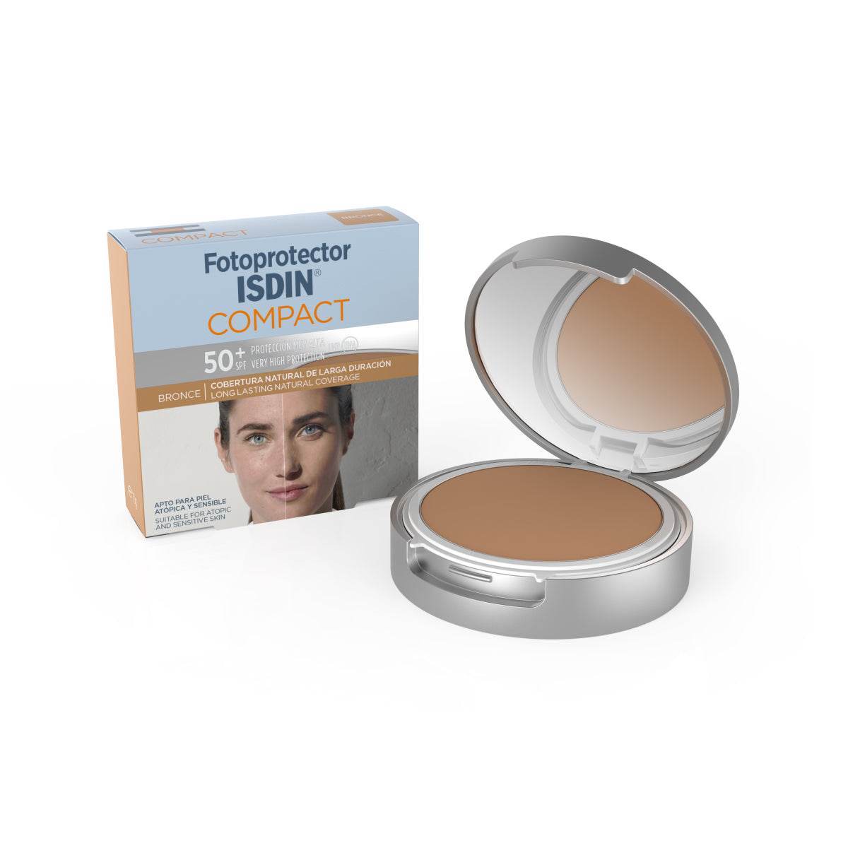 ISDIN Fotoprotector Compact Bronze SPF50+ 50ml - Maquillage Compact Protection Très Haute - Nova Parapharmacie