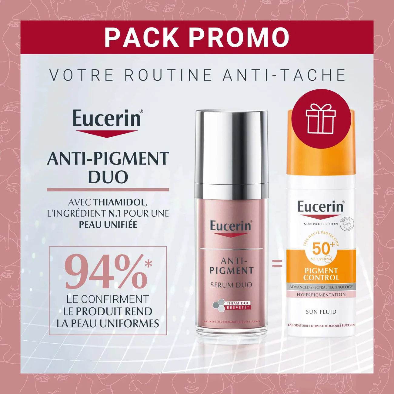Eucerin Anti-Pigment Sérum Duo 30ml - Thiamidol Breveté + Écran Solaire Offert - Nova Parapharmacie