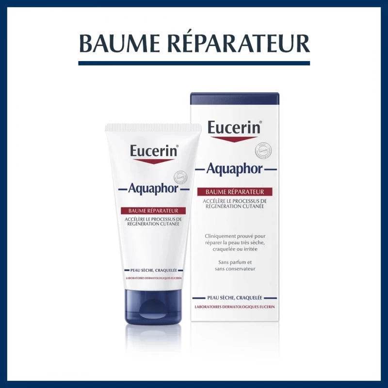 Eucerin Aquaphor Baume Réparateur 40ml - Soin réparateur pour peau très sèche et irritée - Format voyage dermatologique - Nova Parapharmacie Maroc