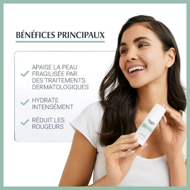 Eucerin DermoPure Hydra Crème Compensatrice bénéfices hydratation apaisante peaux grasses traitements dermatologiques desséchants irritations dermatologie cliniquement prouvé