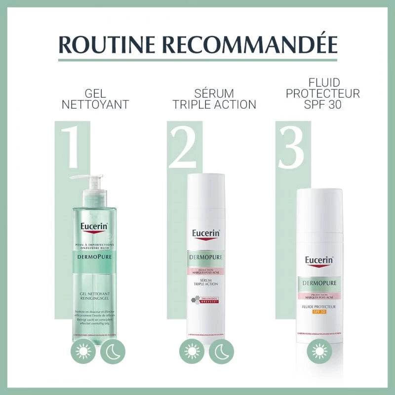 EUCERIN Dermo Purifyer Triple Effect Sérum gamme anti-acné triple action collection peaux grasses imperfections dermatologie expertise
