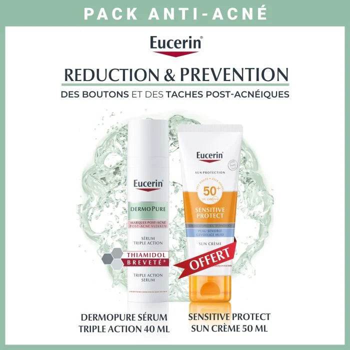Eucerin Dermopure Pack Anti-Acné : Sérum Triple Effect + Sun Crème SPF50+
