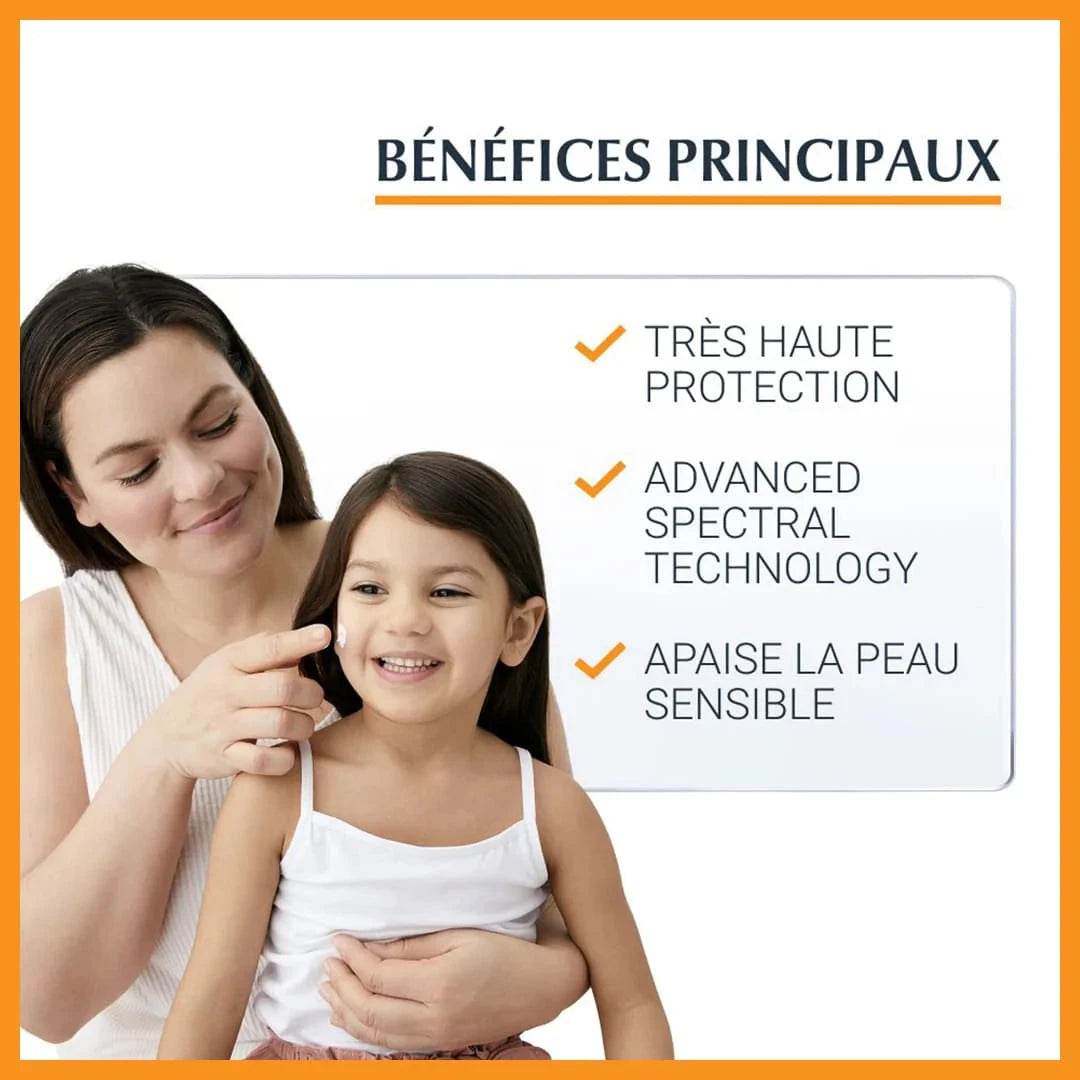 Eucerin Sun Protection Kids Spray SPF50+ application enfants protection solaire spray facile utilisation peau sensible dermatologie recommandée cliniquement testée