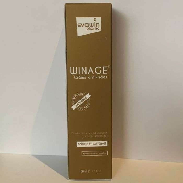 "WINAGE Crème Anti-Rides 50ml pot crème anti-âge visage hydratation intense fermeté élasticité régénération cellulaire -novaparapharmacie