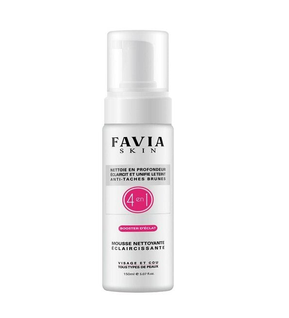 Favia Dermatologie Skin Mousse Nettoyante Éclaircissante 150ml mousse visage anti-taches pigmentation éclat unifiant - novaparapharmacie
