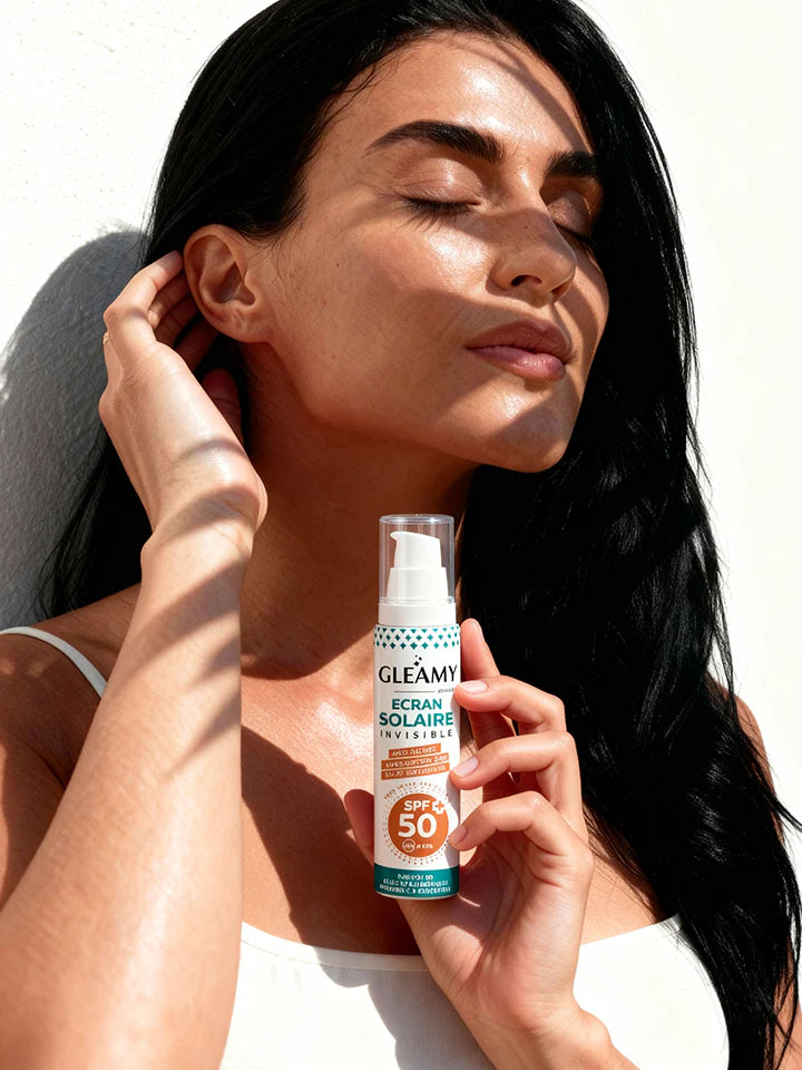 GLEAMY Écran Solaire Invisible femme application texture légère non grasse absorption - novaparapharmacie