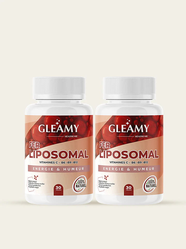 GLEAMY Fer Liposomal avant après résultats anémie combattue fatigue réduite vitalité - novaparapharmacie