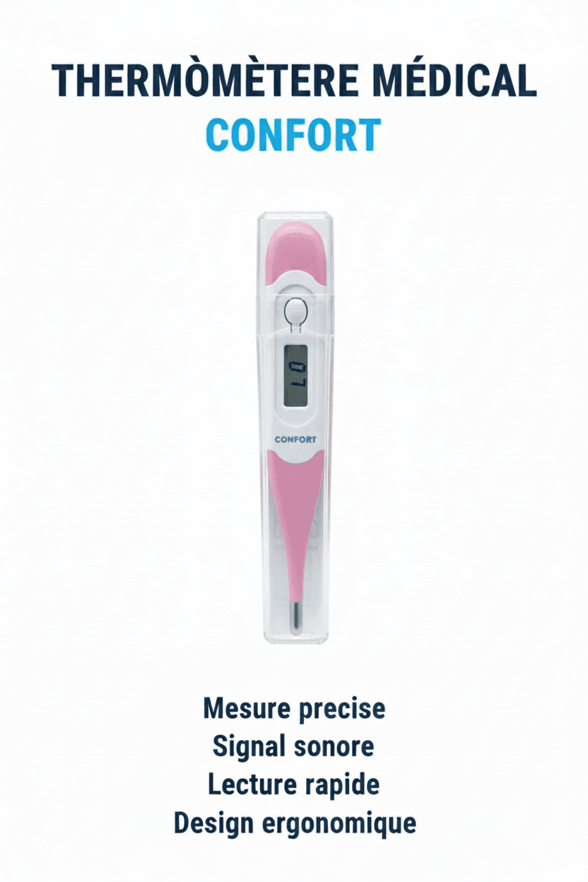 Confort Thermomètre Flexible - Thermomètre Médical Digital Précis - Nova Parapharmacie