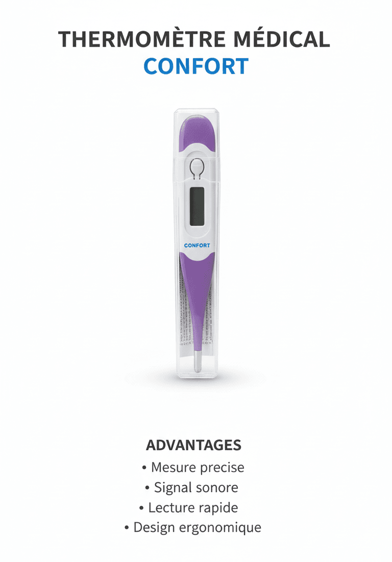 Confort Thermomètre Flexible - Thermomètre Médical Digital Précis - Nova Parapharmacie