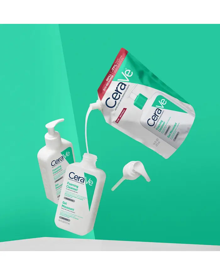 Cerave Gel Moussant Eco-Recharge Visage et Corps Peaux Normales à Grasses | Nova Para