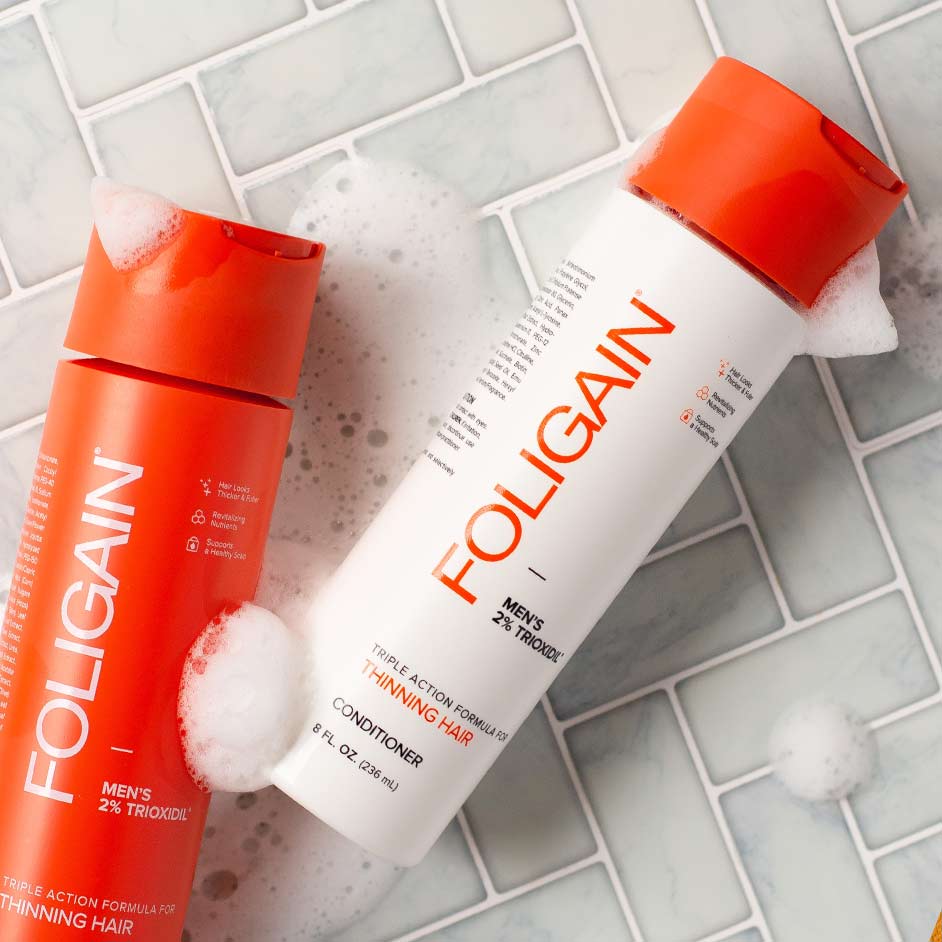 Foligain vue alternative triple action conditioner trioxidil 2% homme anti-chute densité volume croissance - novaparapharmacie