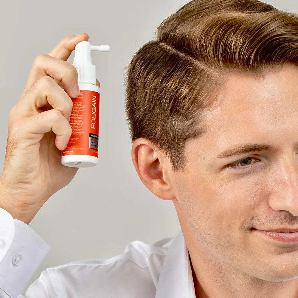 FOLIGAIN Triple Action Lotion Trioxidil 10% Homme Lotion Anti-Chute Cheveux Densité Volume Croissance Capillaire Traitement Intensif