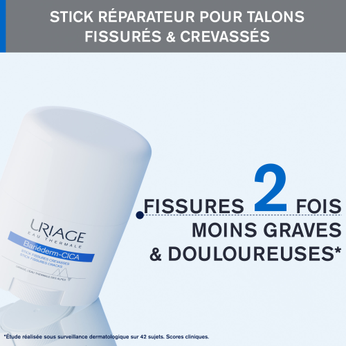 URIAGE BARIÉDERM Stick 22g format nomade application ciblée précise zones fissurées crevasses talons - novaparapharmacie