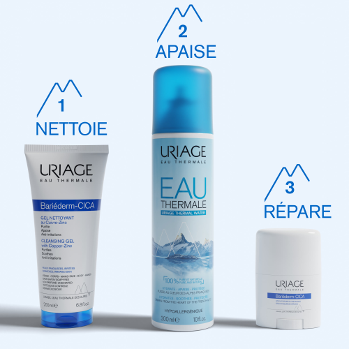 URIAGE BARIÉDERM Stick 22g application mains pieds lèvres zones abîmées réparation protection intense - novaparapharmacie