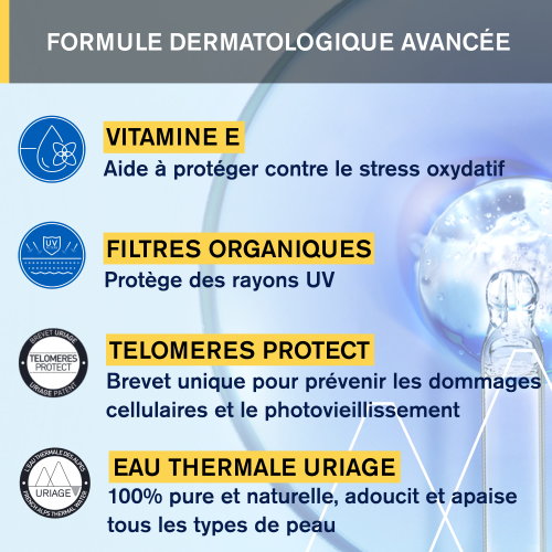 URIAGE BARIESUN Crème SPF50+ 50ml packaging tube élégant soin solaire haute protection premium - novaparapharmacie
