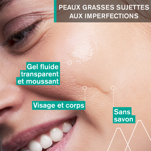 URIAGE HYSÉAC bénéfices gel nettoyant peaux mixtes grasses nettoyage purifiant pores resserrés fraîcheur peau nette - novaparapharmacie