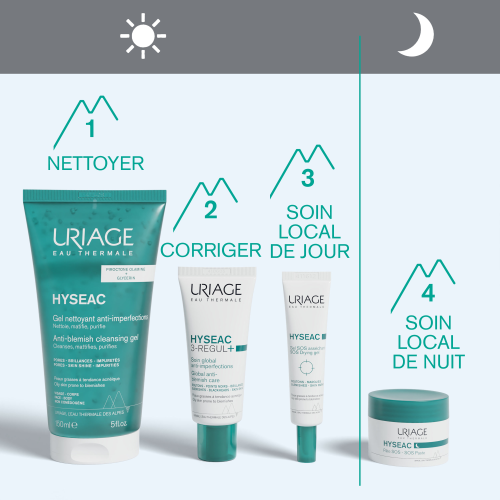 URIAGE HYSÉAC bénéfices gel nettoyant peaux mixtes grasses nettoyage purifiant pores resserrés fraîcheur peau nette - novaparapharmacie