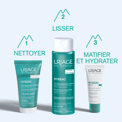 URIAGE HYSÉAC Mat packaging émulsion matifiante peaux mixtes grasses matifiant hydratant pores resserrés format 40ml - novaparapharmacie