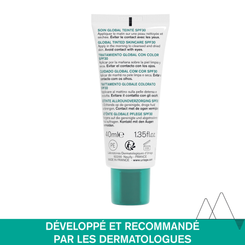  URIAGE HYSÉAC 3 Regul bénéfices soin global teinté SPF30 peaux acnéiques matifiant teinté protection unifiant - novaparapharmacie
