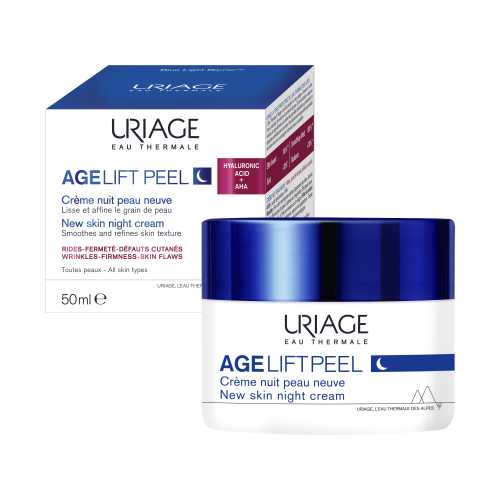 URIAGE Age Protect 50ml Crème Nuit Peeling AHA anti-âge acide hyaluronique - novaparapharmacie
