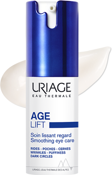 Uriage AGE PROTECT Contour des Yeux Multi-Actions 15ml tube blanc bleu soin contour yeux anti-âge rides cernes poches - novaparapharmacie