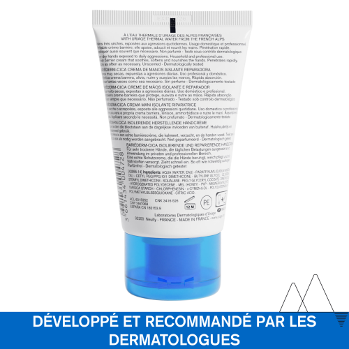 URIAGE BARIÉDERM Crème Mains 50ml texture barrière réparatrice hydratante protection mains agressées - novaparapharmacie