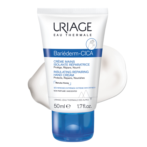URIAGE BARIÉDERM Crème Mains 50ml étui boîte emballage soin réparateur mains sèches abîmées irritées - novaparapharmacie