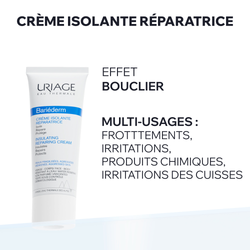 URIAGE Bariéderm 75ml crème isolante peaux irritées réparatrice bouclier protection - novaparapharmacie
