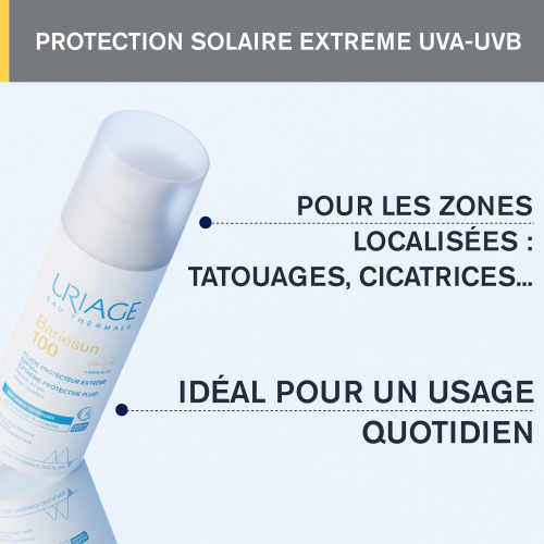 URIAGE 50ml Bariésun 100 fluide SPF50+ très haute protection antioxydant - novaparapharmacie
