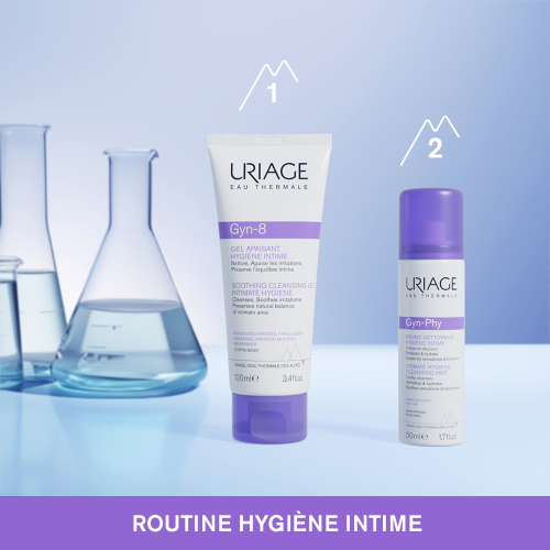 URIAGE Gyn-8 Toilette Intime Gel Apaisant 100ml - Gel Hygiène Intime Soulage Calme Inconfort Zone Intime 🎁