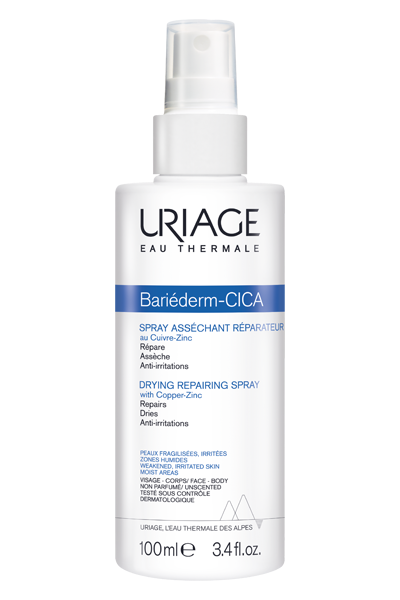 URIAGE Bariéderm Cica-Spray 100ml asséchant cuivre-zinc zones humides réparateur - novaparapharmacie
