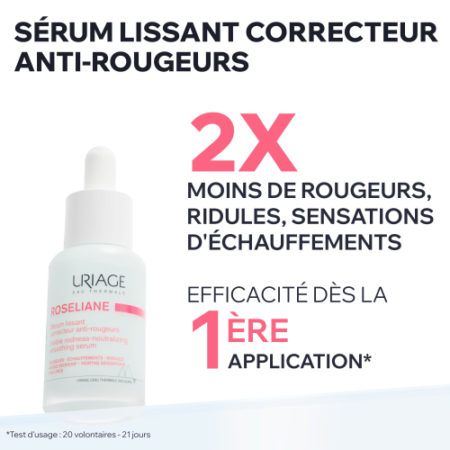 URIAGE ROSÉLIANE Sérum Lissant Correcteur sérum anti-rougeurs Anti-Rougeurs peaux sensibles anti-rougeurs lissant correcteur peaux sensibles - novaparapharmacie