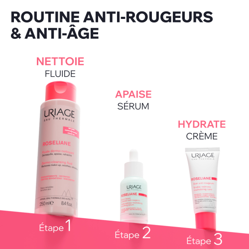 URIAGE ROSÉLIANE Sérum Lissant Correcteur Anti-Rougeurs sérum anti-rougeurs peaux sensibles anti-rougeurs lissant couperose teint unifié - novaparapharmacie