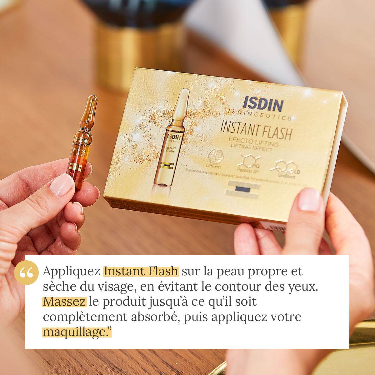 ISDIN Isdinceutics Instant Flash 5 Ampoules x 2ml - Effet Lifting Immédiat Anti-Rides - Nova Parapharmacie