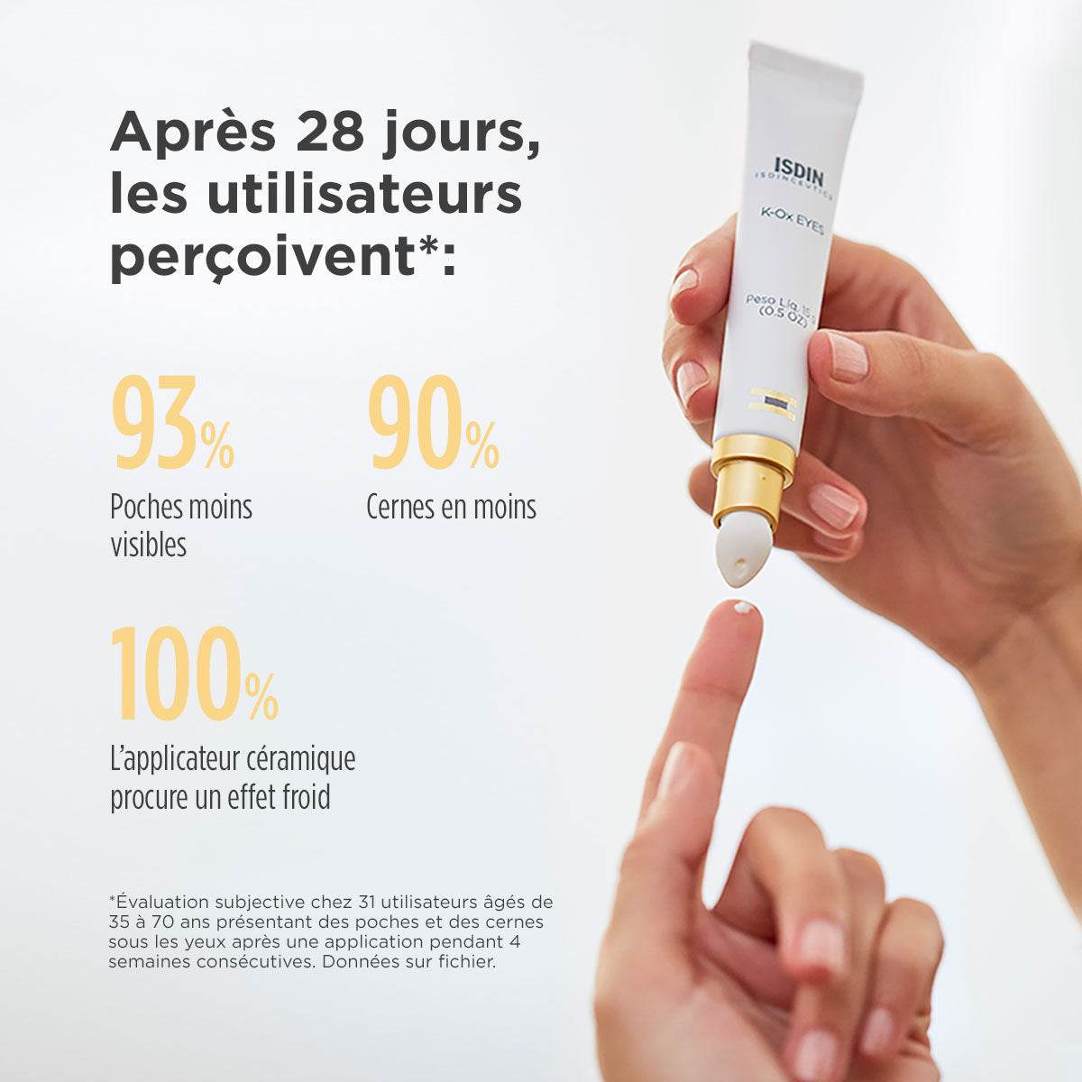 ISDIN Isdinceutics Yeux K-Ox 15g - Soin Contour Yeux Anti-Poches Anti-Cernes - Nova Parapharmacie