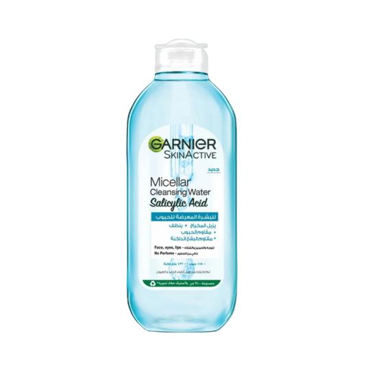 GARNIER SkinActive Puractive Solution Micellaire Anti-Acné 400ml Eau Micellaire Acide Salicylique Peau Acnéique Démaquillage Purifiant - Nova Parapharmacie