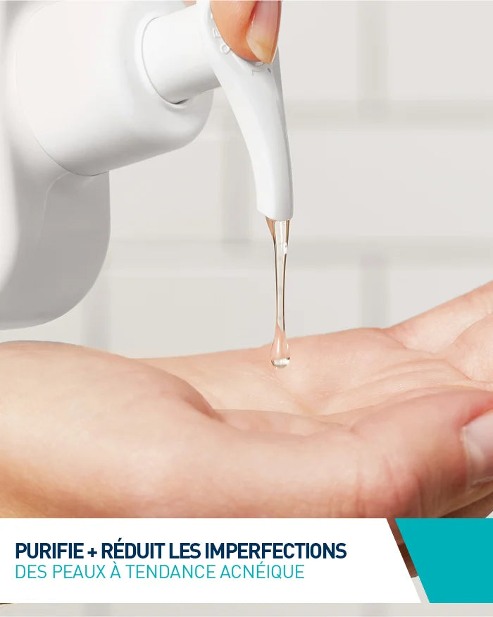 CERAVE Gel Moussant Anti-Imperfections texture bénéfices purification peaux acnéiques céramides acide salicylique mousse - novaparapharmacie