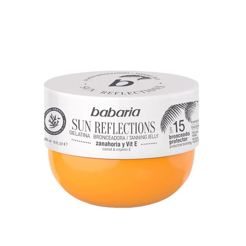 BABARIA Gelée Bronzante à la Carottine Reflet Soleil SPF 15 300ml gelée bronzage carottine reflet soleil SPF 15 texture gelée bronzage doré - novaparapharmacie