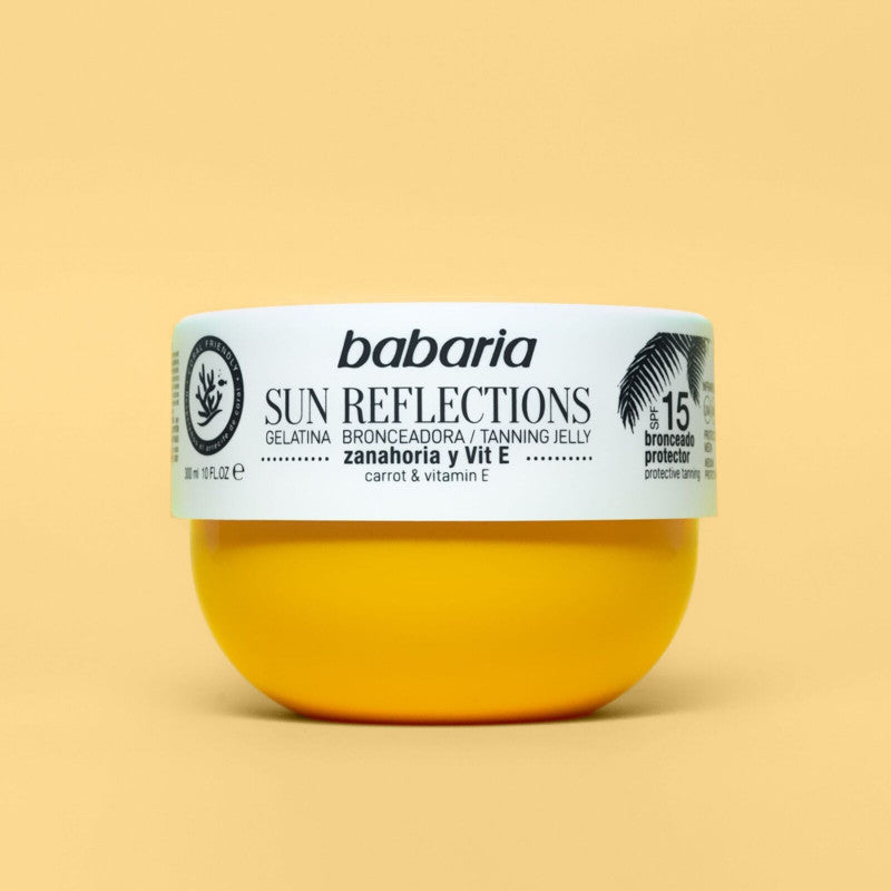 Gelée BABARIA Bronzante à la Carottine Reflet Soleil SPF 15 300ml bronzage carottine reflet soleil SPF 15 texture gelée bronzage doré - novaparapharmacie