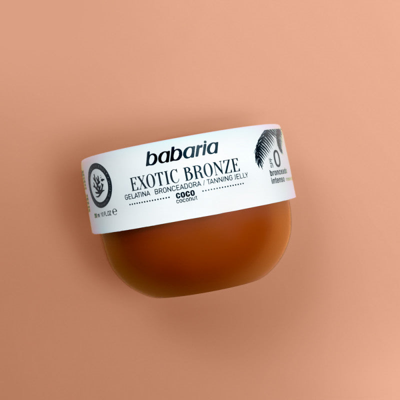 Gelée BABARIA Bronzante Noix de Coco Bronze Exotique 300ml texture accélérateur bronzage hydratation - novaparapharmacie
