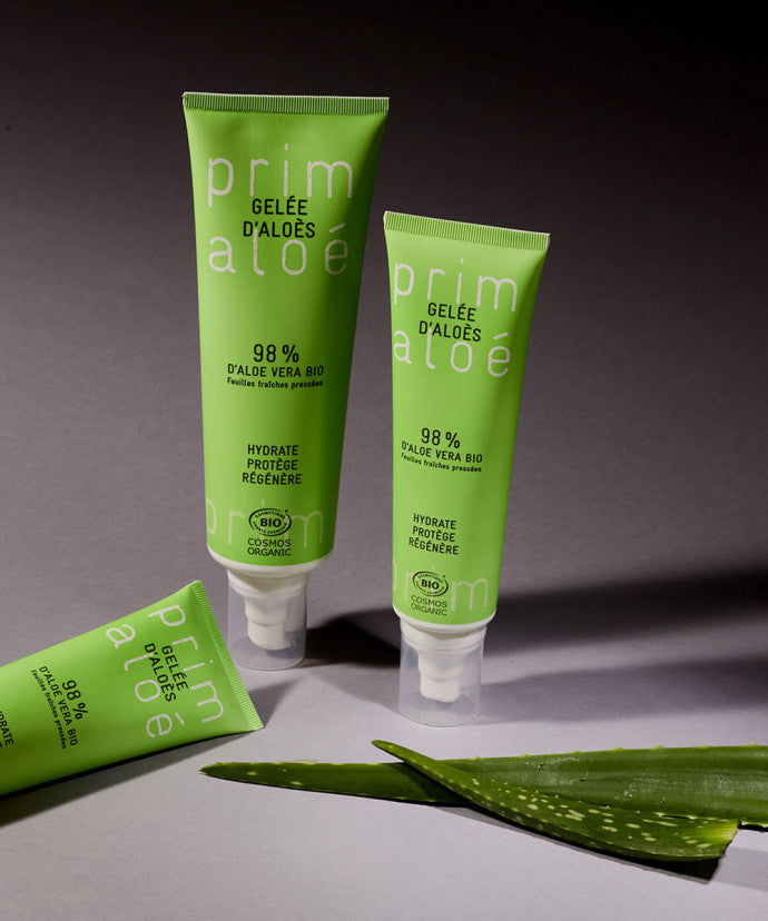 Prim Aloé Gelée d'Aloès 98% Aloe Vera Bio hydratation intense apaisement régénération multi-usages - novaparapharmacie