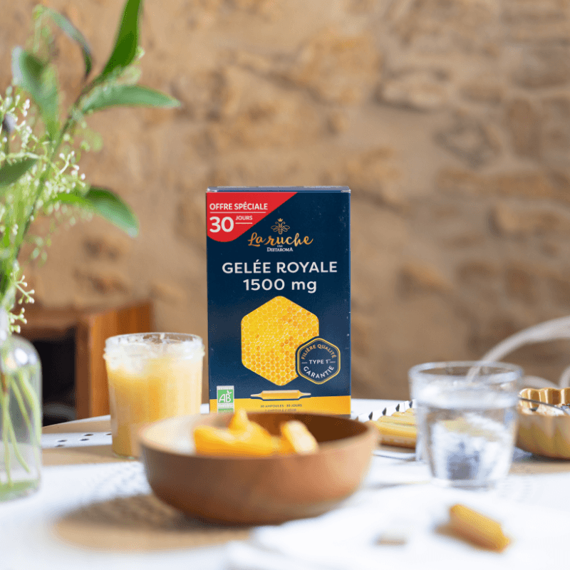 DIETAROMA La Ruche Gelée Royale 1500mg 20 Ampoules × 15ml - Énergie & Vitalité Pure - Trésor de la Ruche - Nova Parapharmacie